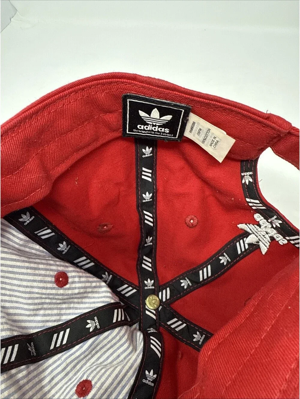 Adidas Logo Men’s Strapback Hat - Red